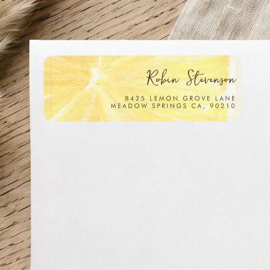 Lemon Graduation Return Address Label ラベル