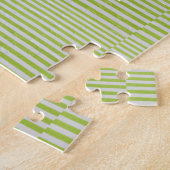 Lemon green white stripes teacher professor name c ジグソーパズル (側面)