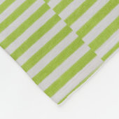 Lemon green white stripes teacher professor name c フリースブランケット (角)
