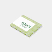 Lemon green white stripes teacher professor name c ポストイット (アングル)