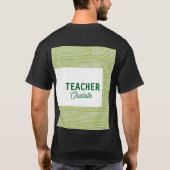 Lemon green white stripes teacher professor name c tシャツ (裏面)