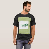 Lemon green white stripes teacher professor name c tシャツ (正面フル)