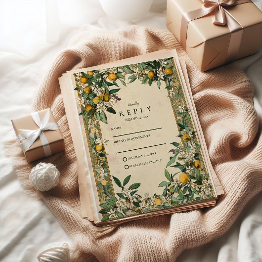Lemon Grove Bloom Wedding 出欠カード