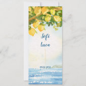 Lemon Grove Coastal  Wedding Ceremony Program 招待状 (正面)