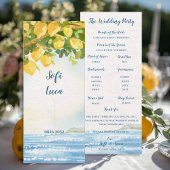 Lemon Grove Coastal  Wedding Ceremony Program 招待状