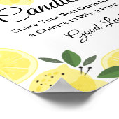 Lemon Guess How Many Candies Game Sign ポスター (角)