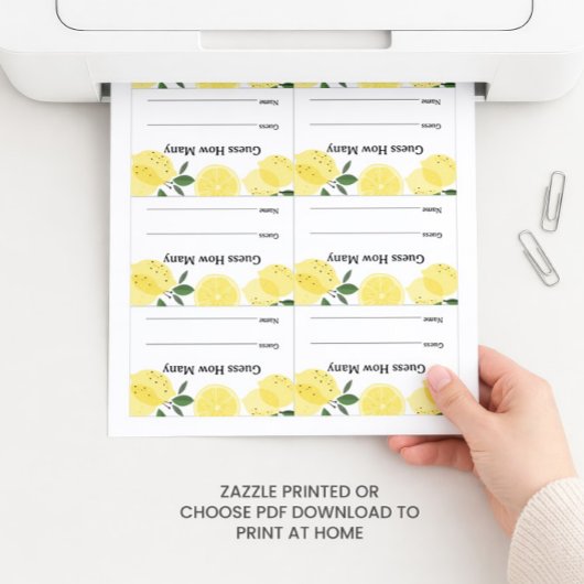 Lemon Guessing Game Guess Tickets ポスター