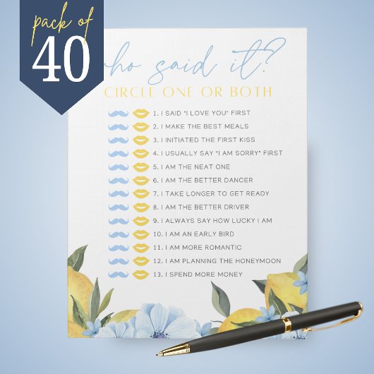 Lemon He Said She Said Shower Game Pack ノートパッド