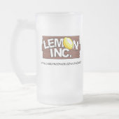 Lemon Inc.ロゴガラスのマグ フロストグラスビールジョッキ (左)