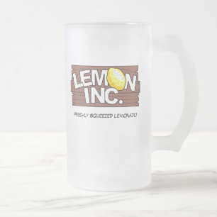 Lemon Inc.ロゴガラスのマグ フロストグラスビールジョッキ