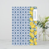 Lemon Italian blue Tile Recipe dividers (スタンド正面)