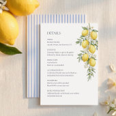 Lemon Italian Wedding Details Enclosure エンクロージャーカード