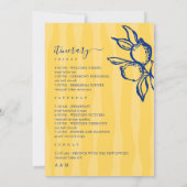 Lemon Italy Wedding Welcome Letter Itinerary Card 招待状 (裏面)