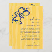 Lemon Italy Wedding Welcome Letter Itinerary Card 招待状 (正面/裏面)