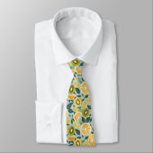 Lemon Kiwi Pattern Men's Necktie  ネクタイ (タイ)
