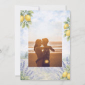 Lemon Lavender Mediterranean Wedding Invitation 招待状 (裏面)