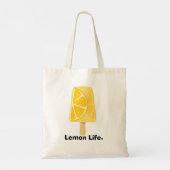 Lemon Life Tote Bag – Fun Summer Citrus Design トートバッグ (裏面)