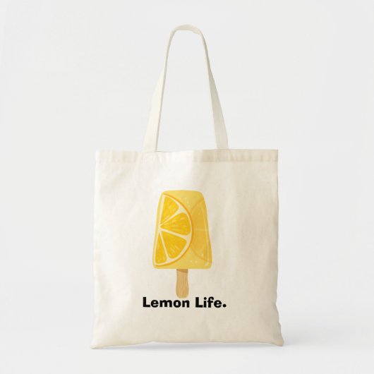 Lemon Life Tote Bag – Fun Summer Citrus Design トートバッグ (正面)