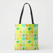 Lemon, Lime and Orange Citrus Fruit Slices Pattern トートバッグ (正面)