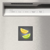 Lemon & Lime Citrus Slice Refrigerator Magnet マグネット (インサイチュ (食洗機))