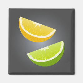 Lemon & Lime Citrus Slice Refrigerator Magnet マグネット