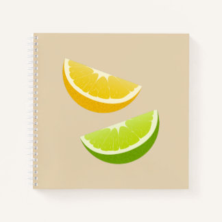 Lemon & Lime Citrus Spiral Notebook ノートブック
