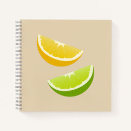 Lemon & Lime Citrus Spiral Notebook ノートブック