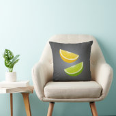 Lemon & Lime Throw Pillow – Modern Citrus Accent クッション (椅子)