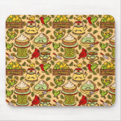 Lemon & Lime Twitter patter mouse pad マウスパッド (正面)