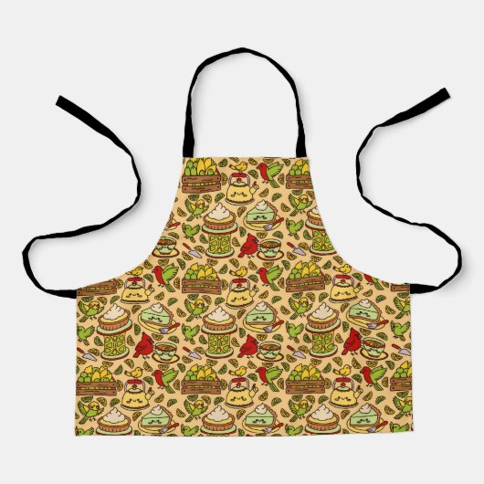 Lemon & Lime Twitter pattern apron エプロン (正面)