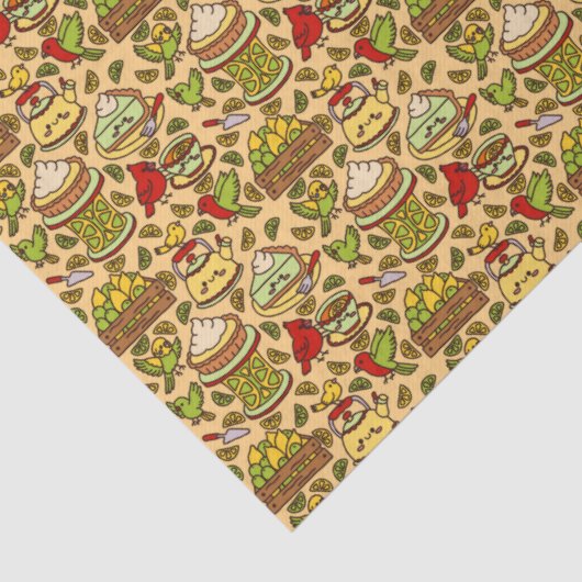 Lemon & Lime Twitter pattern tissue paper 薄葉紙 (詳細)