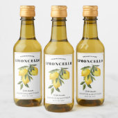 Lemon Limoncello Thank You Wedding Favor  ワインラベル (ボトル)