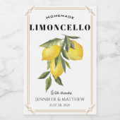 Lemon Limoncello Thank You Wedding Favor  ワインラベル (シングルラベル)