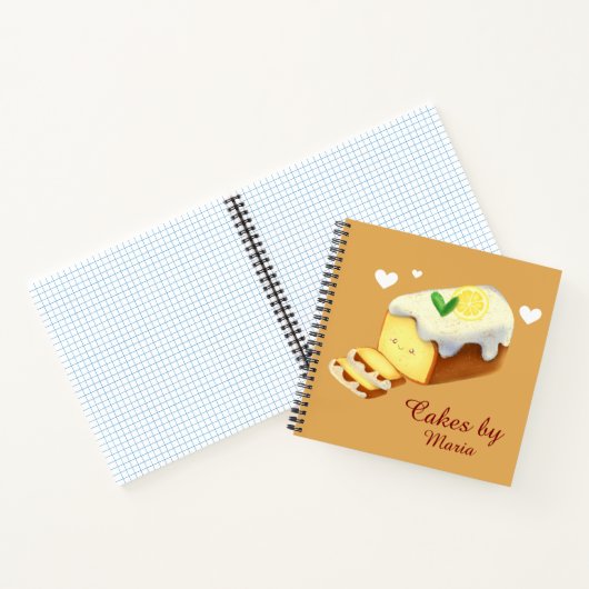 Lemon Loaf Cake Bread With Icing ノートブック (内部)
