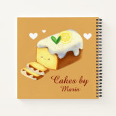 Lemon Loaf Cake Bread With Icing ノートブック (裏面)