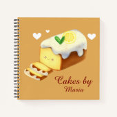 Lemon Loaf Cake Bread With Icing ノートブック (正面)