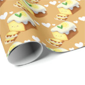Lemon Loaf Cake Bread With Icing ラッピングペーパー (ロールコーナー)