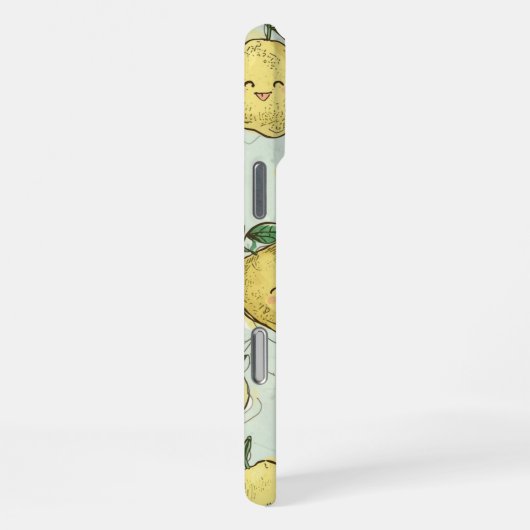 Lemon Love  – Bright Yellow Watercolor Citrus  iPhoneケース (右側面)