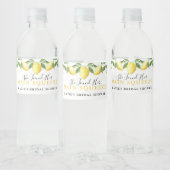 Lemon Main Squeeze Bridal Shower Wedding Favor ペットボトルラベル (ボトル)