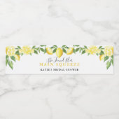 Lemon Main Squeeze Bridal Shower Wedding Favor ペットボトルラベル (シングルラベル)