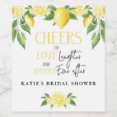 Lemon Main Squeeze Bridal Shower Wedding Favor ワインラベル (シングルラベル)