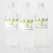 Lemon Main Squeeze Bridal Shower Wedding Favor Wat ペットボトルラベル (ボトル)