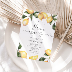 Lemon mama's main squeeze baby shower 招待状