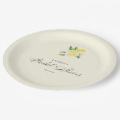 Lemon Mediterranean bridal shower italian ペーパープレート (アングル)