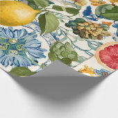 Lemon Mediterranean Decorative Gift Wrap Paper ラッピングペーパー (角)