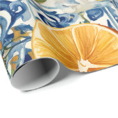Lemon Mediterranean Decorative Gift Wrap Paper ラッピングペーパー (ロールコーナー)