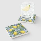 Lemon Mediterranean Decorative Stone Coaster ストーンコースター (横)