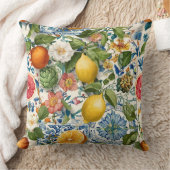 Lemon Mediterranean Decorative Throw Pillow  クッション (ブランケット)