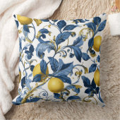 Lemon Mediterranean Decorative Throw Pillow  クッション (ブランケット)