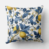 Lemon Mediterranean Decorative Throw Pillow  クッション (裏面)